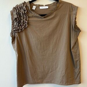 Sibel Saral XS sleeveless top brown cotton